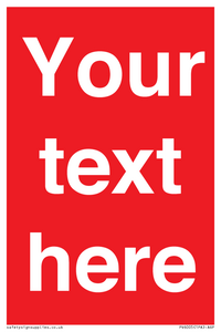 Custom Prohibition: Blank (red) sign